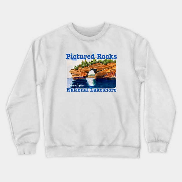 Pictured Rocks National Lakeshore, Michigan Crewneck Sweatshirt by MMcBuck